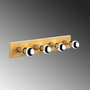 Opviq Mirro - 12242 Lámpara de pared dorada con tapa de cristal
